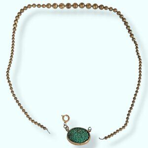 Vintage 1930s Peking Glass Floral Necklace